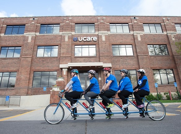 Bike team in front of UCare