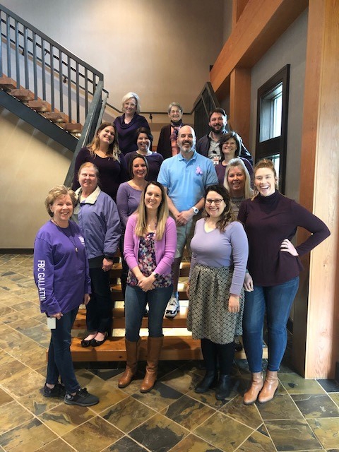 Employees in Hendersonville wore purple for International Women's Day 