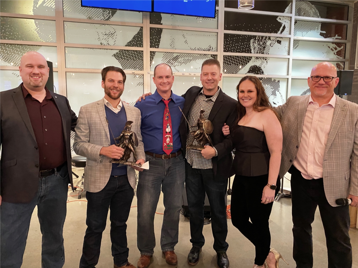 The most prestigious honor that can be bestowed upon a Blue Chip is the title of Spartan of the Year. The Spartan of the Year Award is presented to employees who embody all that it means to be a Blue Chip. Pictured here are Blue Chip's 2019 award winners.