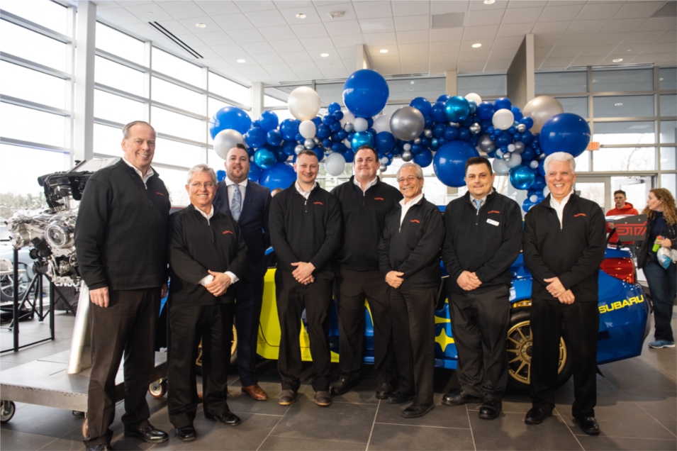 Butler County Subaru Grand Opening with the Sales Team.