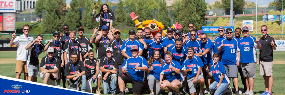 The annual company softball game at Isotopes Park! 