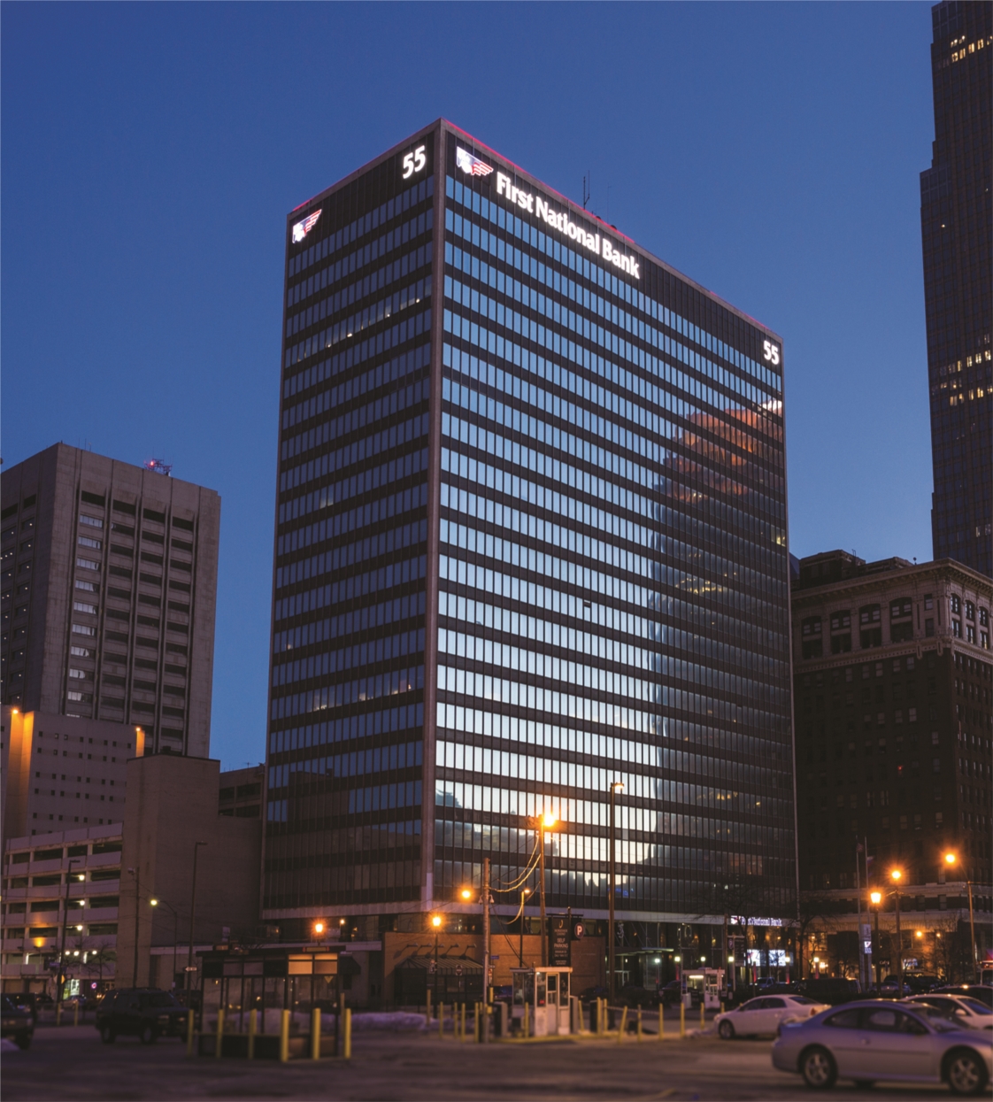 First National Bank’s regional headquarters in downtown Cleveland.