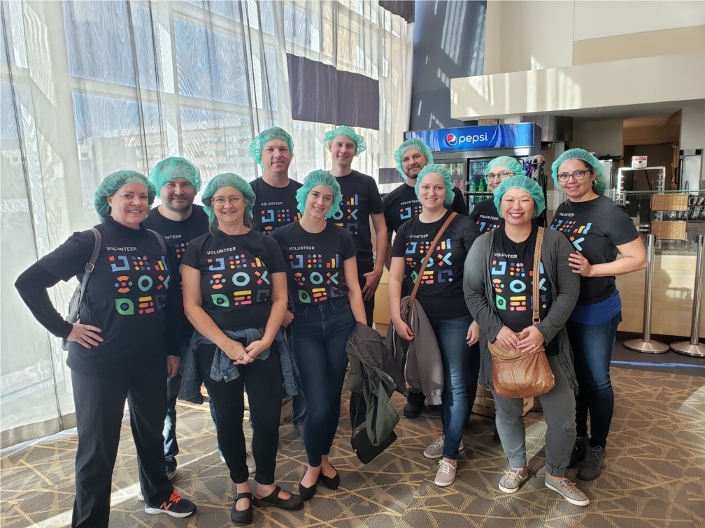 Volunteering with Feed My Starving Children at Target Field