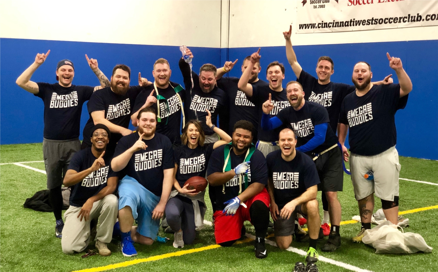 Flag football team win!