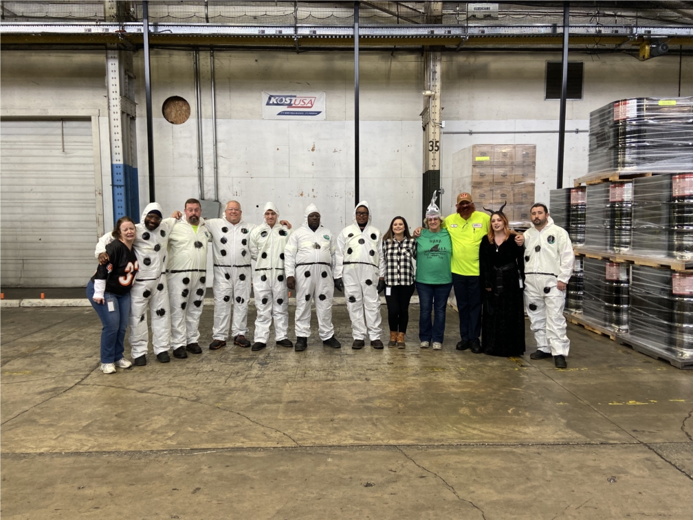 KOST team members showing off their best costumes for Halloween. 