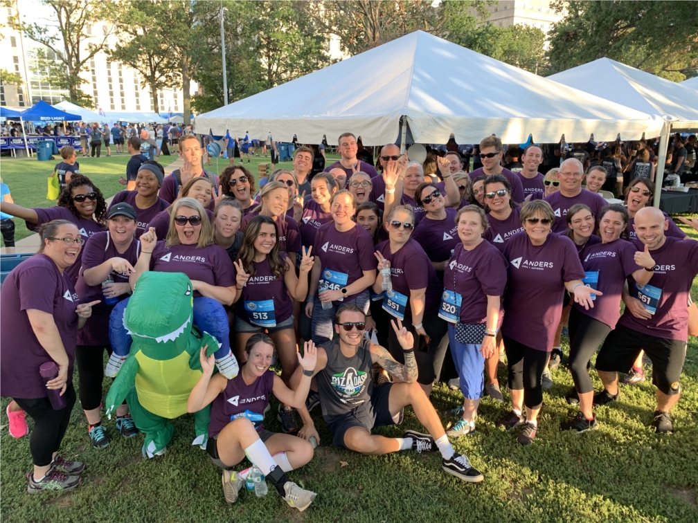 Over 50 employees completed the BizDash 5K walk/run together last fall and earned points for the Anders Wellness Initiative.