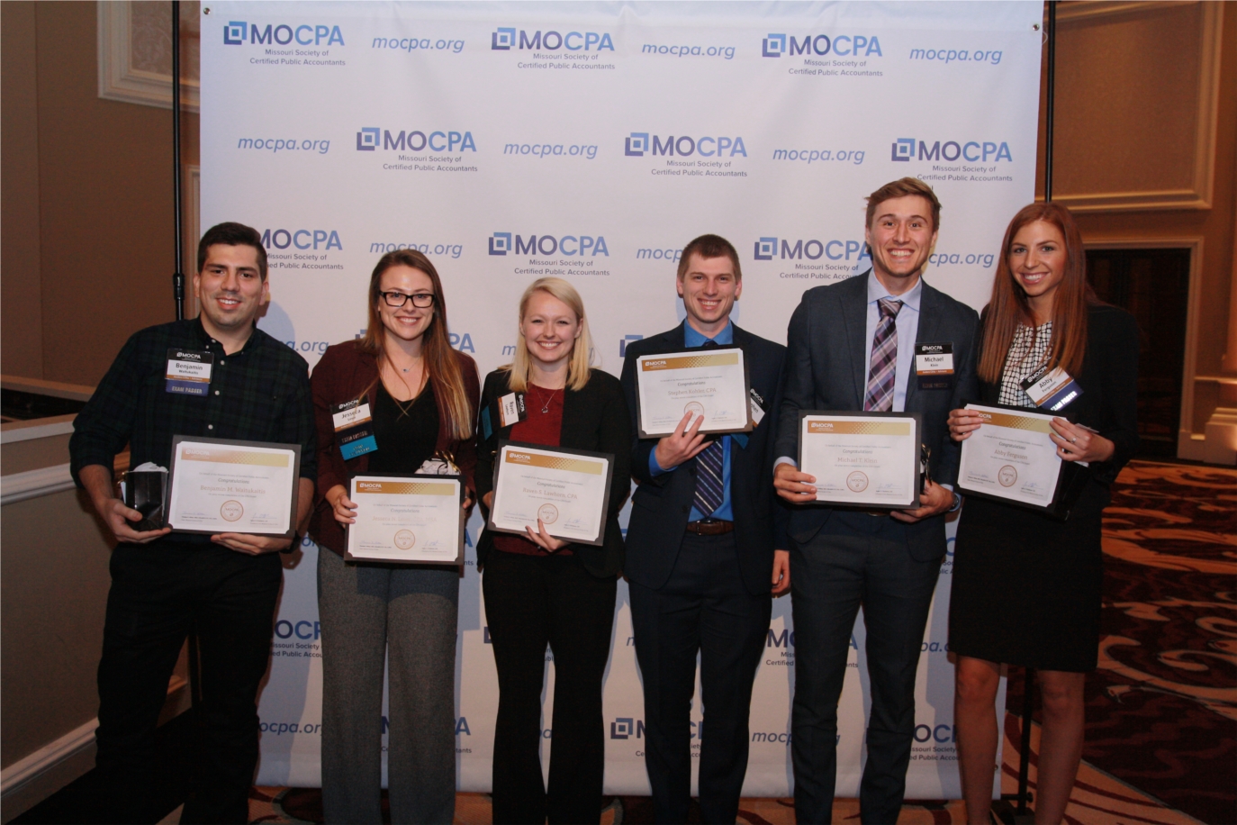 Newest CPAs at the MOCPA awards. 