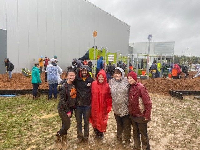 Rain or Shine we are out helping KIPP Academy in Nashville TN building their new playground in 2019!