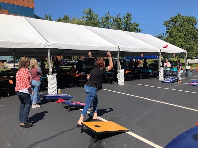 Employees of myNEXUS enjoying the annual Company Cookout 2019.