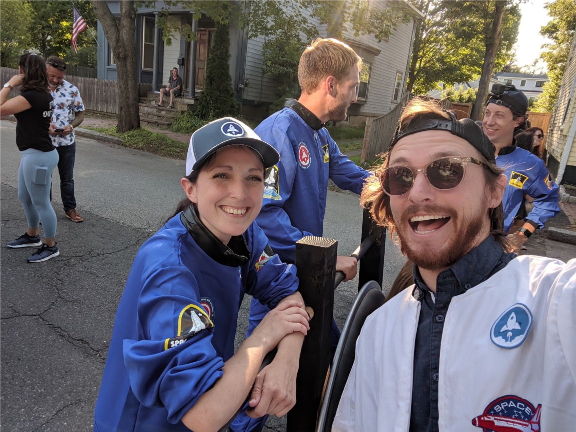 At last year's Newburyport Bed Race.