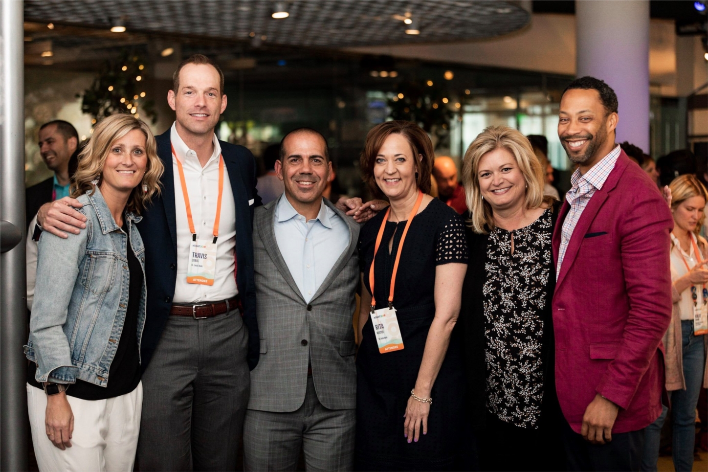 Saint Louis Bank team members at nSight2019. From left to right: Sarah Mathis, Travis Liebig, Steve Landry, Rita Kuster, Kimberli Palmer, and Jermal Seward.