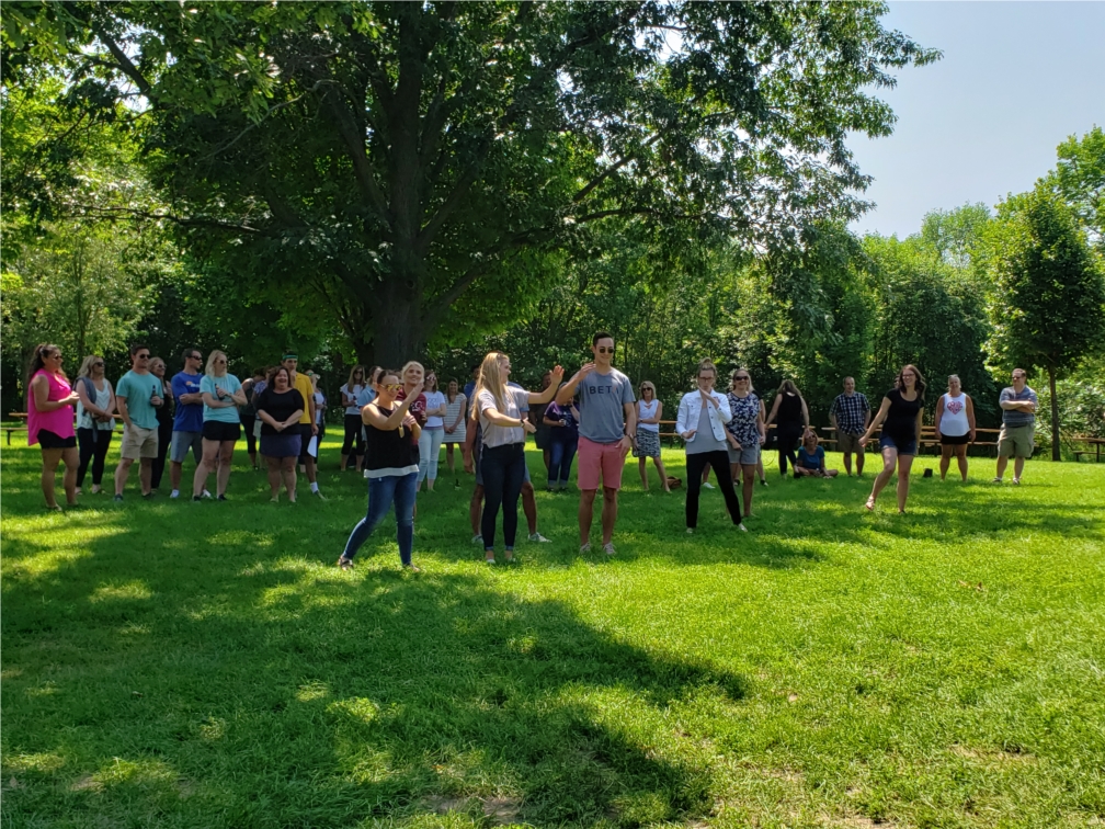 Employees enjoying an afternoon at our annual company picnic.