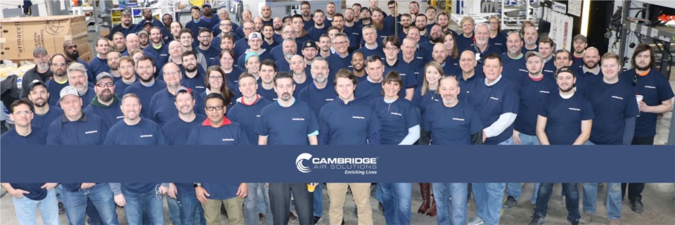 Cambridge Air Solutions celebrate the launch of their new brand and "Enriching Lives" mission in February 2020.