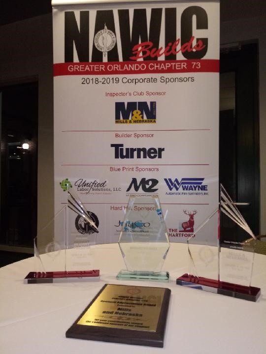 National Association of Women In Construction Awards Banquet 2019 with M&N awards