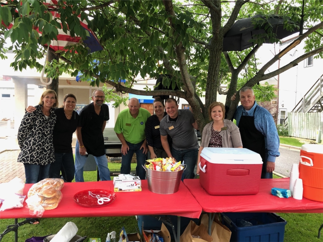 Serving lunch to our sister bank!