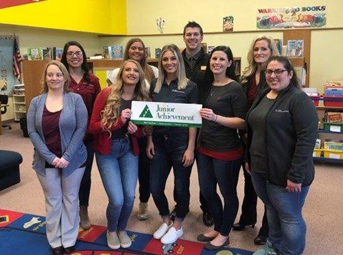 First Commonwealth employees volunteer with Junior Achievement to provide financial education to local students. 
