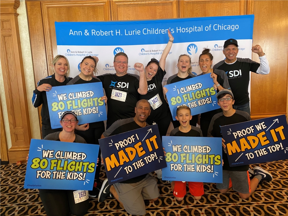 We made it to the top of the AON Center on Sunday, January 26, at the Step Up for Kids to benefit the Ann & Robert H. Lurie Children's Hospital of Chicago!