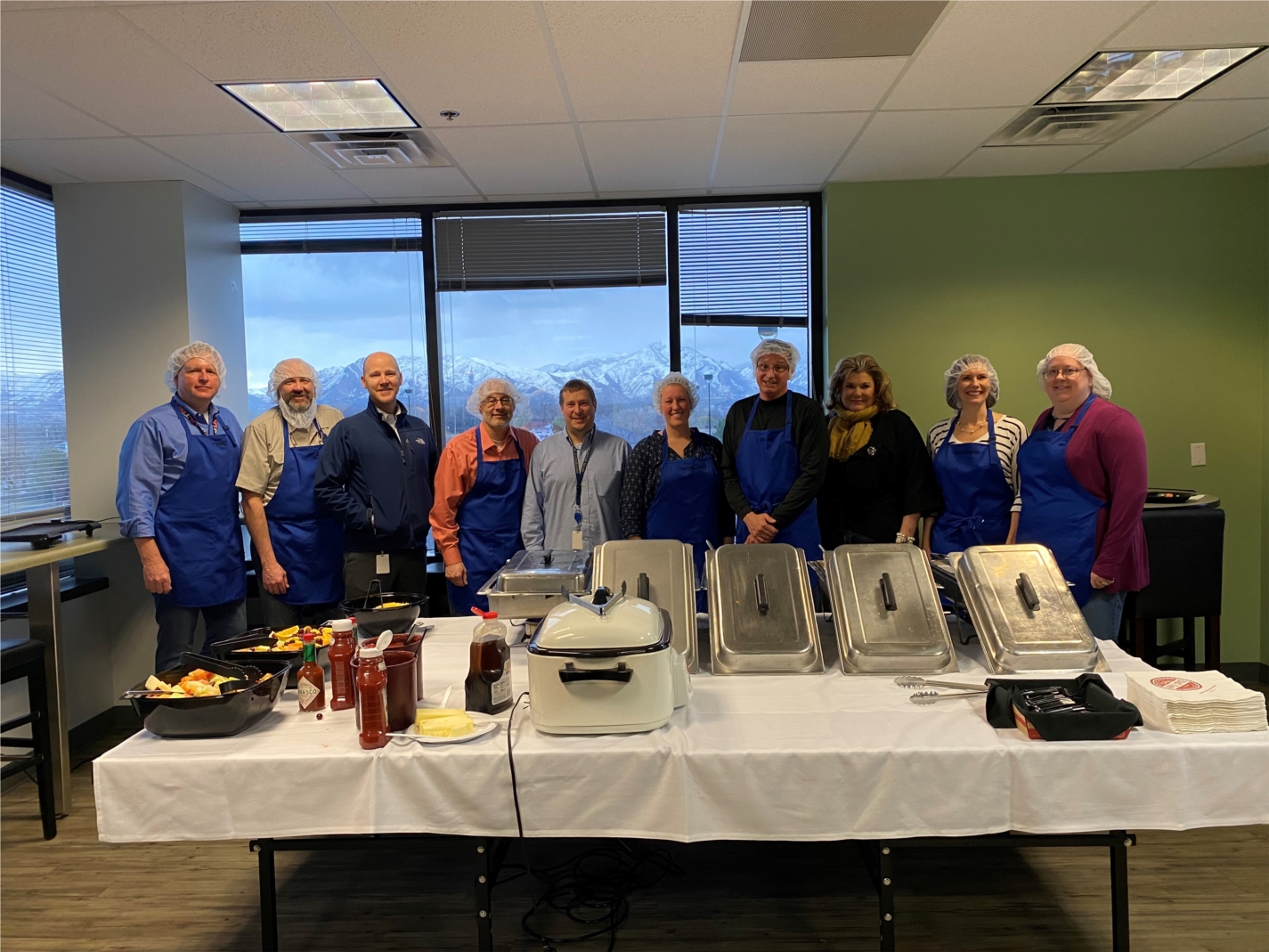 Executives served breakfast to employees for Employee Appreciation Week!