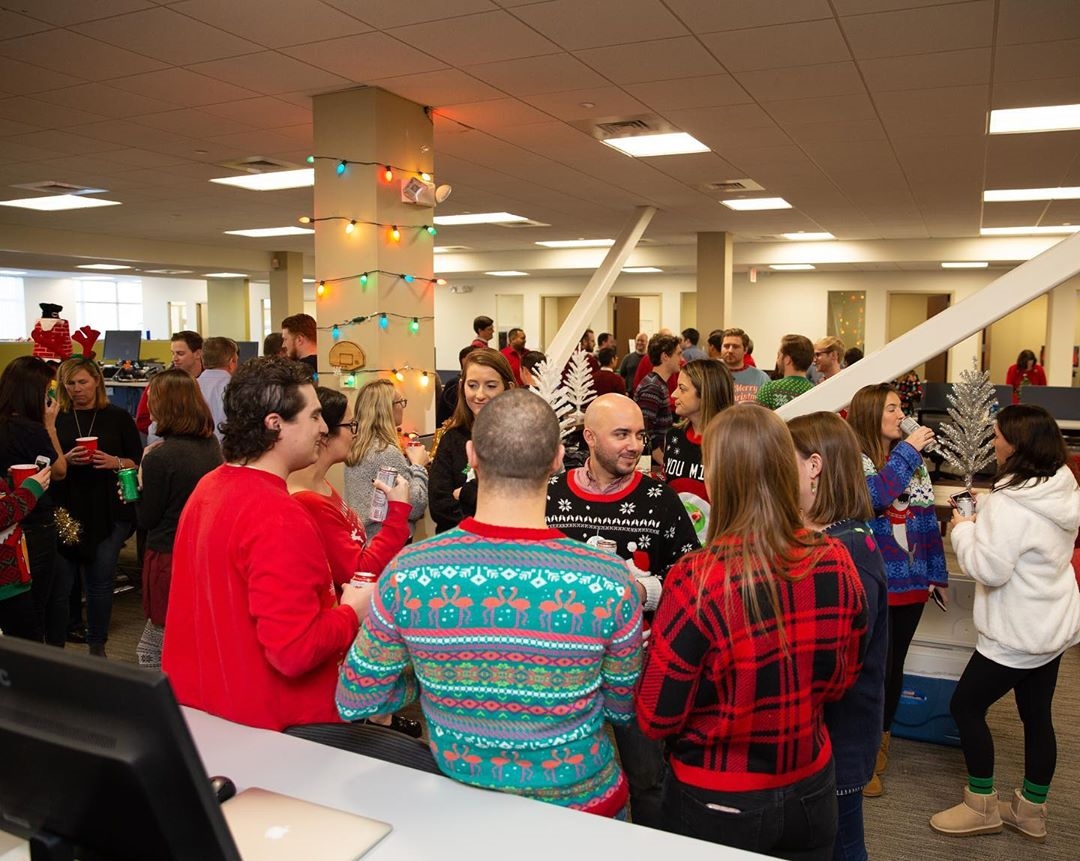 Holiday party on the sales floor