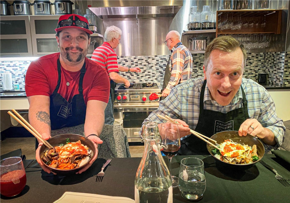 Beijer Electronics encourages employee engagement outside the office. Korean Bibimbap  made at Harmon's Cooking School - yum! 