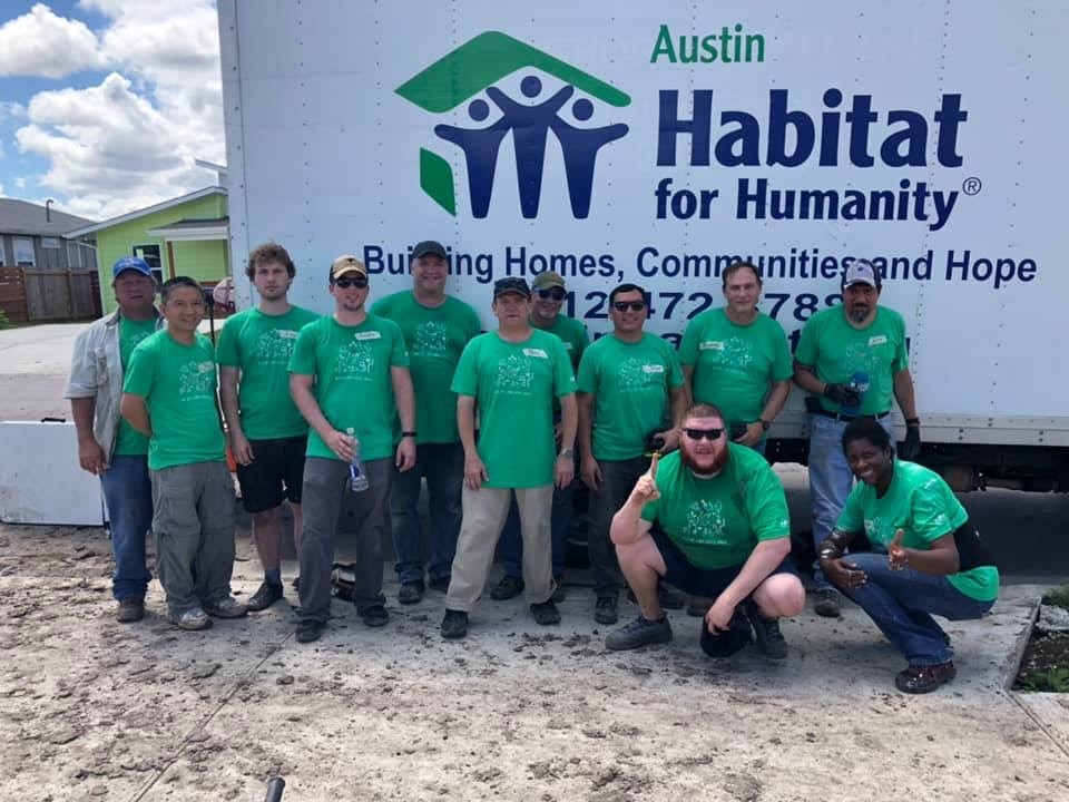 Our amazing volunteers at Habitat for Humanity