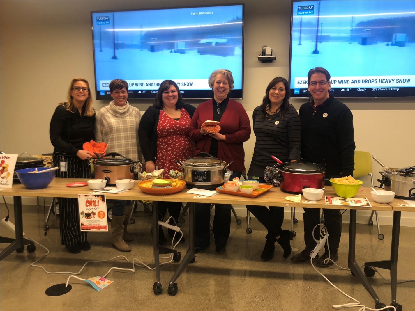 The annual chili cook-off is a fierce competition between the savory, spicy, and all around tastiest chilis in the office. 