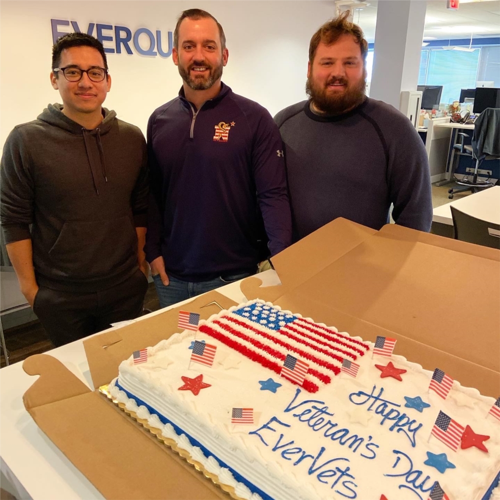 No holiday goes uncelebrated at EverQuote. On Veterans Day we enjoyed cake while thanking our 3 EverQuote Veterans (EverVets) for their service. 