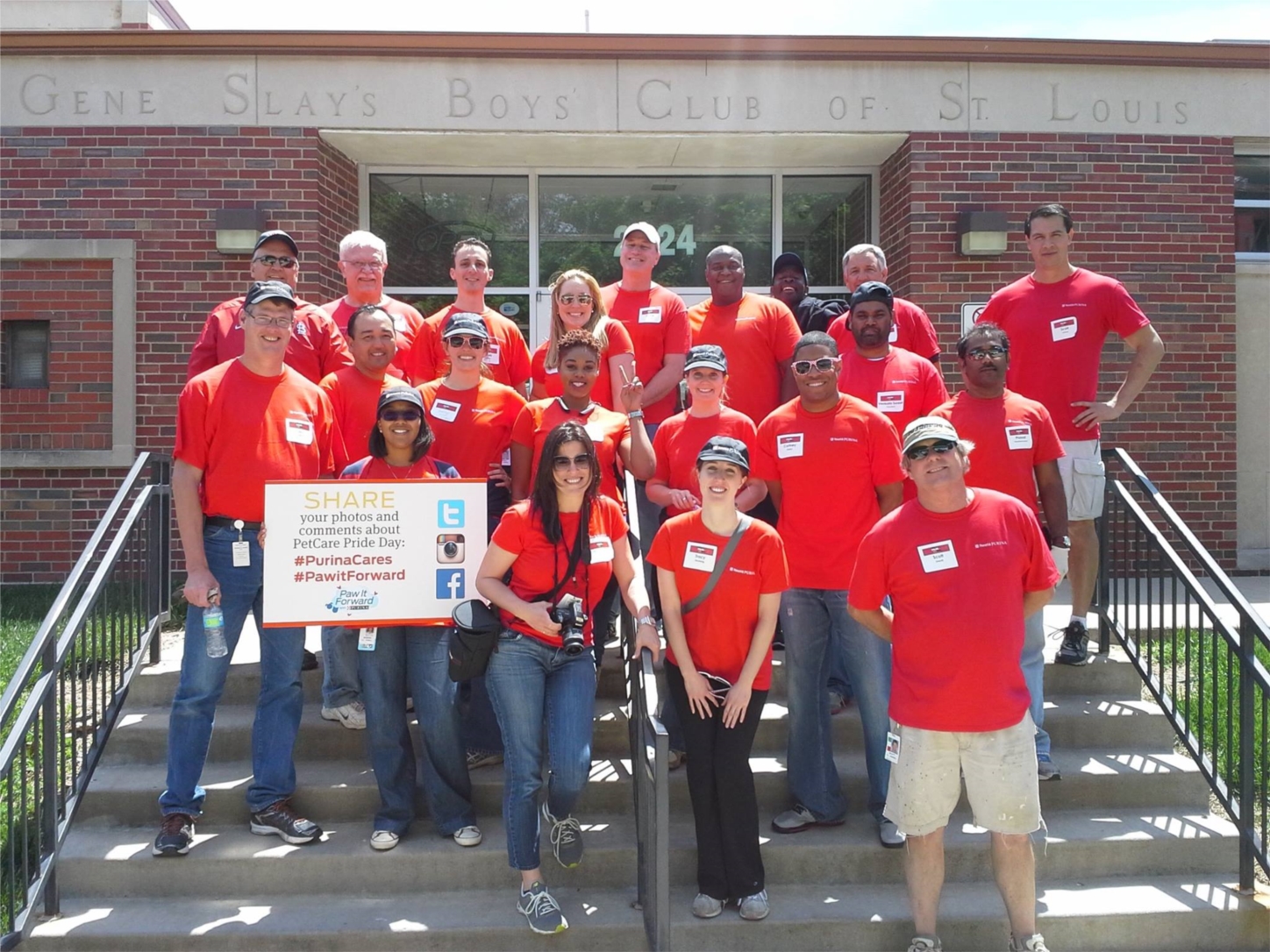 A group of associates on PetCare Pride Day came together to volunteer offsite for the Boys Club of St. Louis. PetCare Pride Day is our annual day in May of volunteering within our surrounding communities