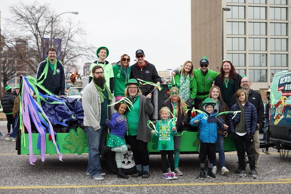 Our team the St. Patrick's Day parade 