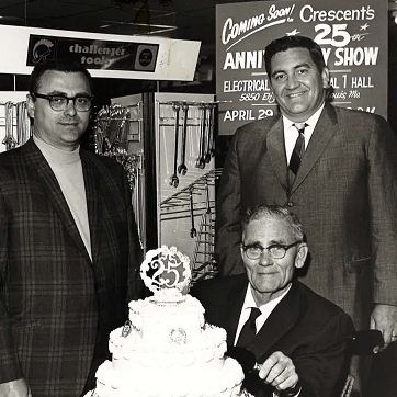 Our founder, Cosmo Giudici (seated), his son George (right) and son-in-law Joe (left)