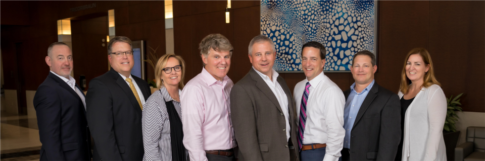 From left to right: Alan Fine, Ron Present, Jenna Kerwood, Chris Menz, Steve Schueppert, Tony Caleca, Ted Flom and Anne Ritter.