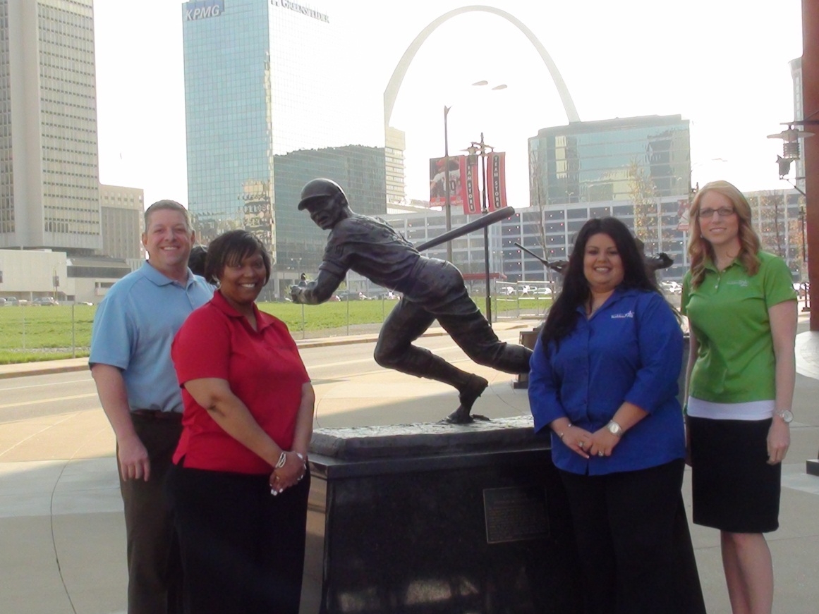 Suddenlink's St. Louis-based  team that supports its telephone service operations includes (left to right) Vice President Tim Thompson, Marcie Dear, Chandni Thakrar-Ochoa and Katie Atkinson.  Suddenlink provides a full range of services that include: High-speed Internet; wireless home networking (WiFi@Home); phone; digital and high-definition (HD) TV; multi-room DVR; video on demand (VOD); TV Caller ID; online video (Suddenlink2GO); and home security services.