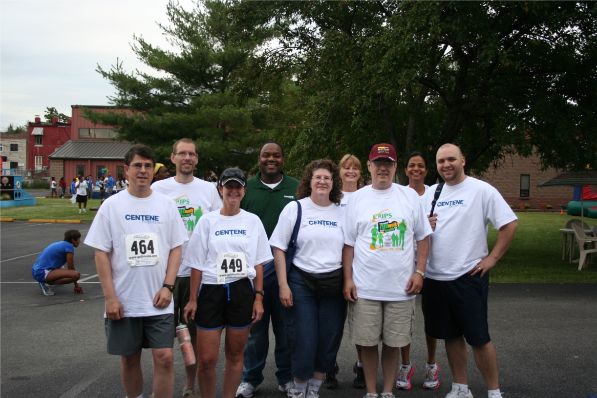 A team of Centene employees at the CHIPs Run/Walk