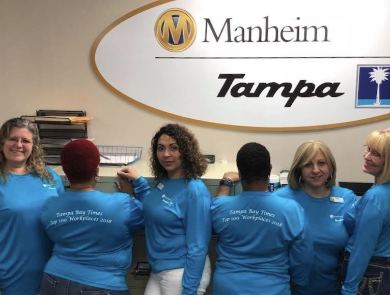 Our main office ladies showing off their 2018 Tampa Bay Times Top 100 Workplaces Shirts!