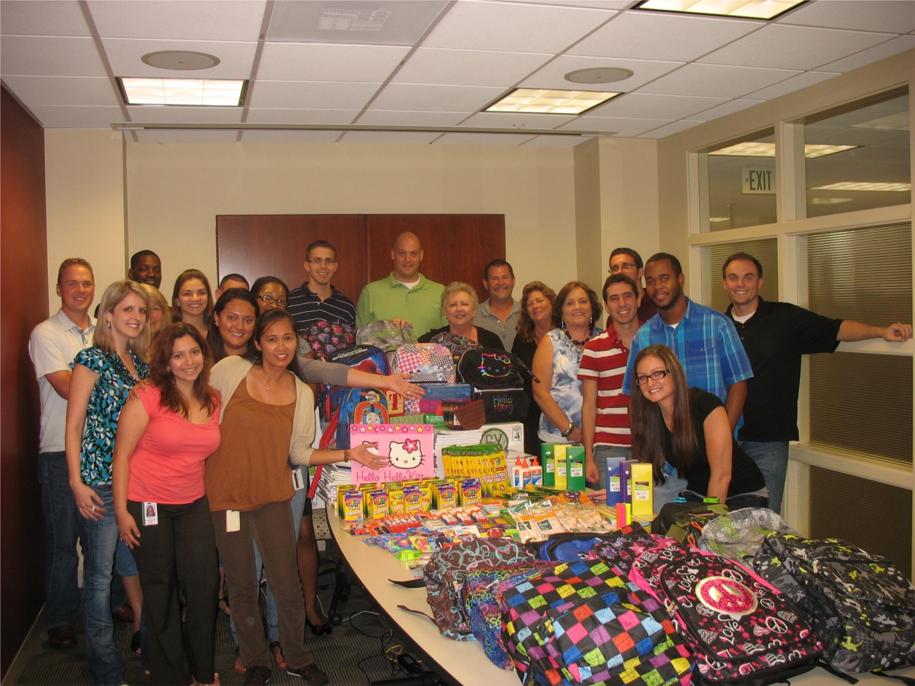 Employees at The Hartford's Tampa office collected hundreds of items for children returning to school.