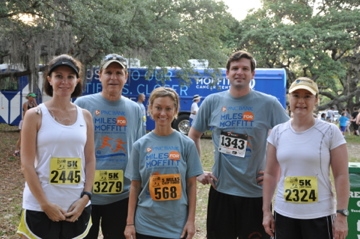 Some of our Firm participants in the Miles for Moffitt Distance Run
