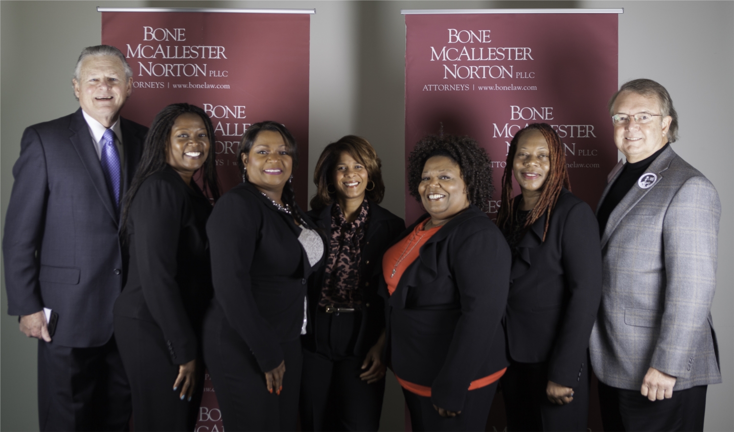 Founding Partners Charles W. Bone, Sam J. McAllester, III and Stacey Garrett Koju with The McCrary Sisters at our 15th Annual MLK Fellowship Breakfast