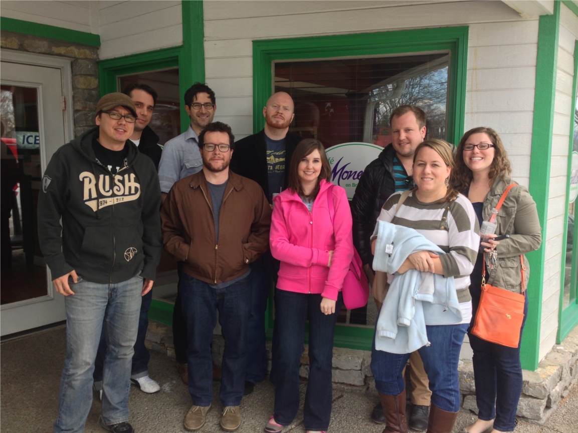 The South Central Media - Nashville Digital team enjoying lunch at Monell's... one of our favorite places in Nashville.