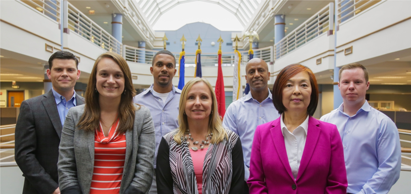Navy Federal employees, who work in various departments and positions, at our Headquarters campus in Vienna, Virginia.